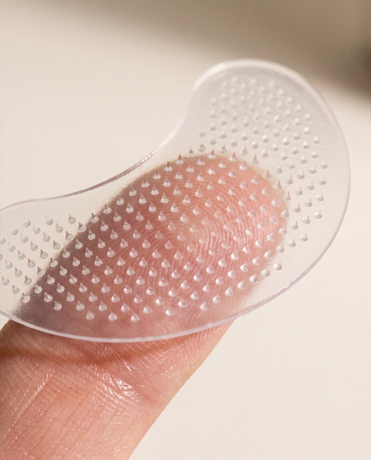 Macro view of the microdart array on the patch surface