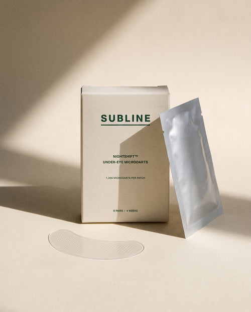 SUBLINE NIGHTSHIFT carton with a foil sachet and a microdart patch