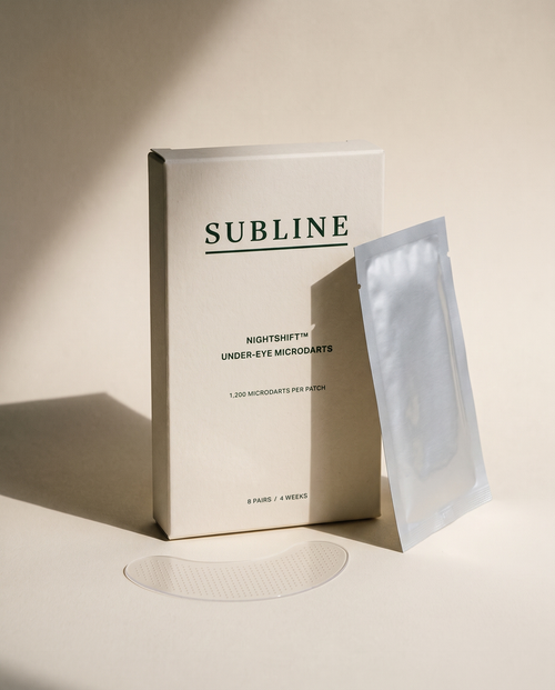 SUBLINE NIGHTSHIFT carton with a foil sachet and a microdart patch
